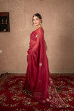 Teja - Maroon Gota Jaal Saree