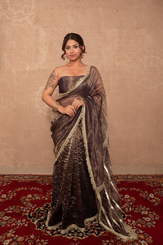 Tejori- Purple Gota work Saree