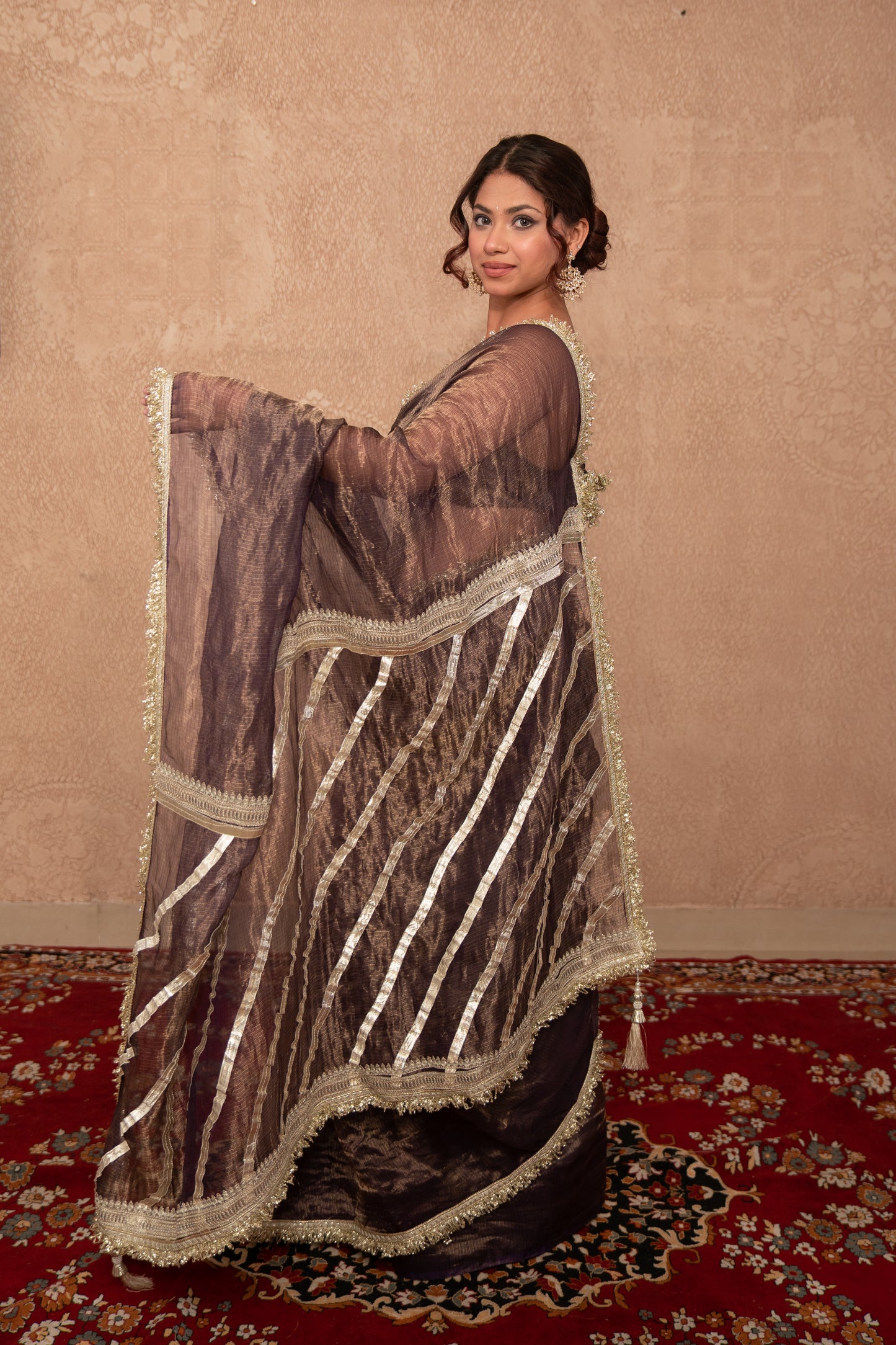 Tejori- Purple Gota work Saree