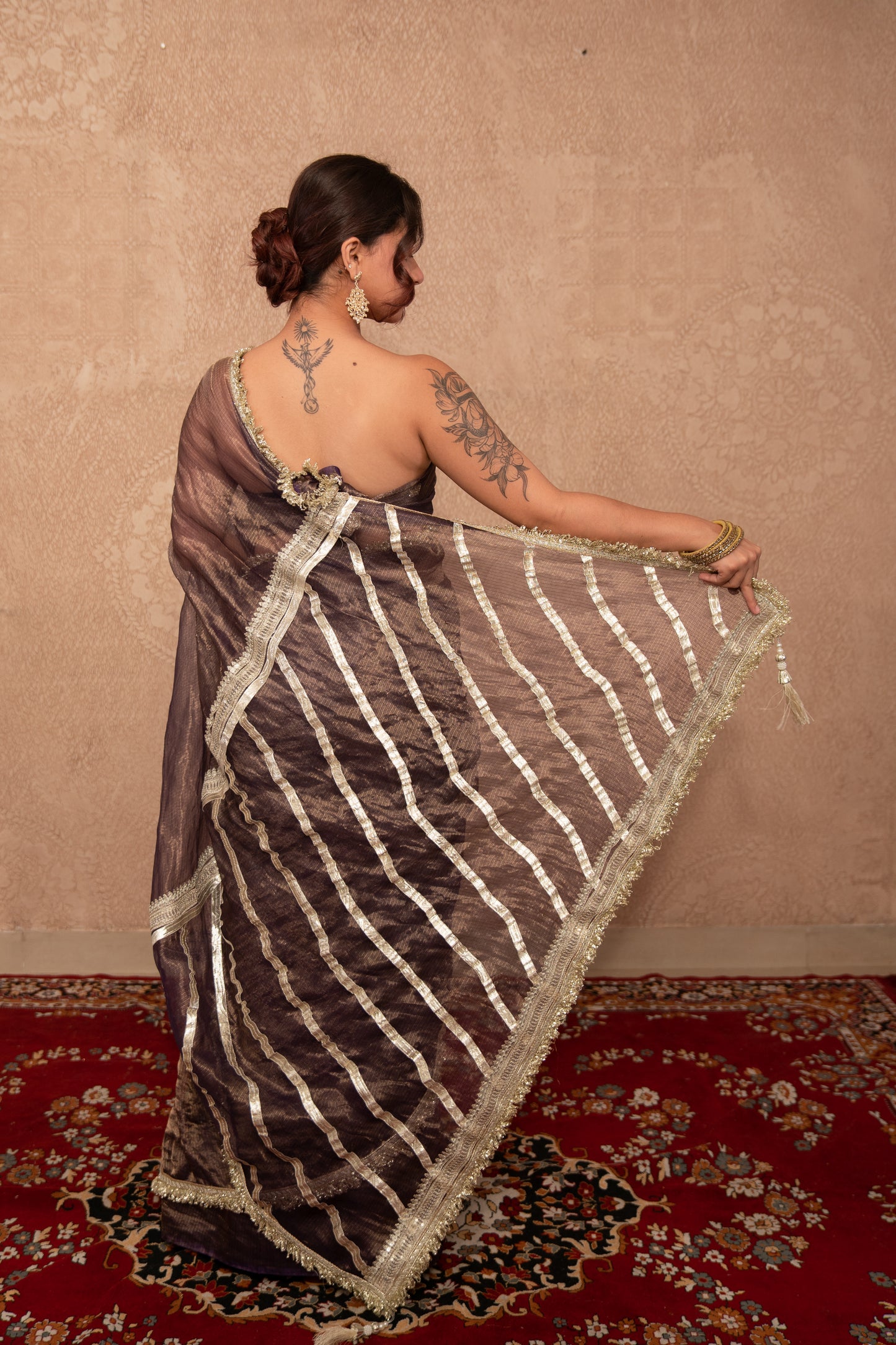 Tejori- Purple Gota work Saree