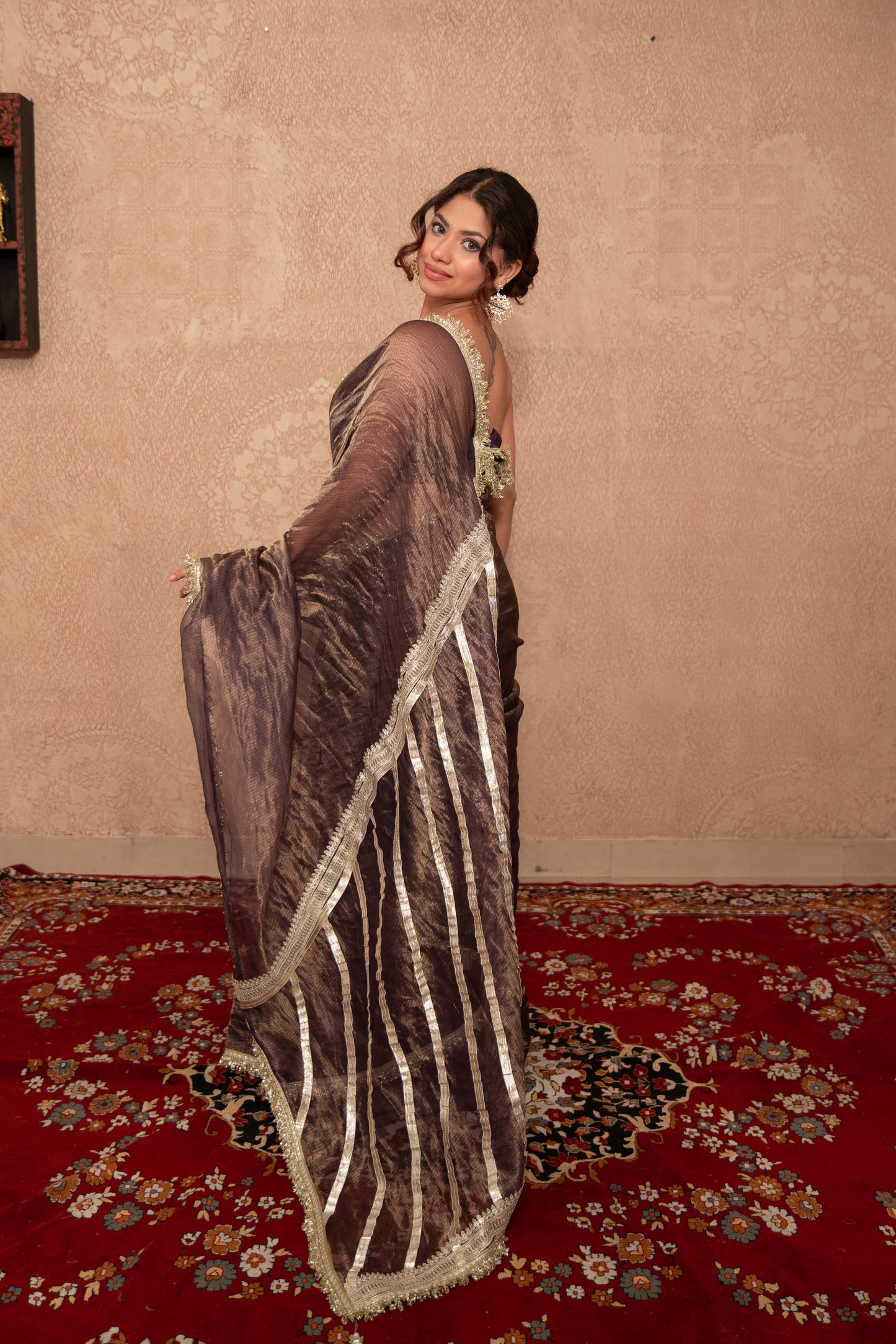 Tejori- Purple Gota work Saree