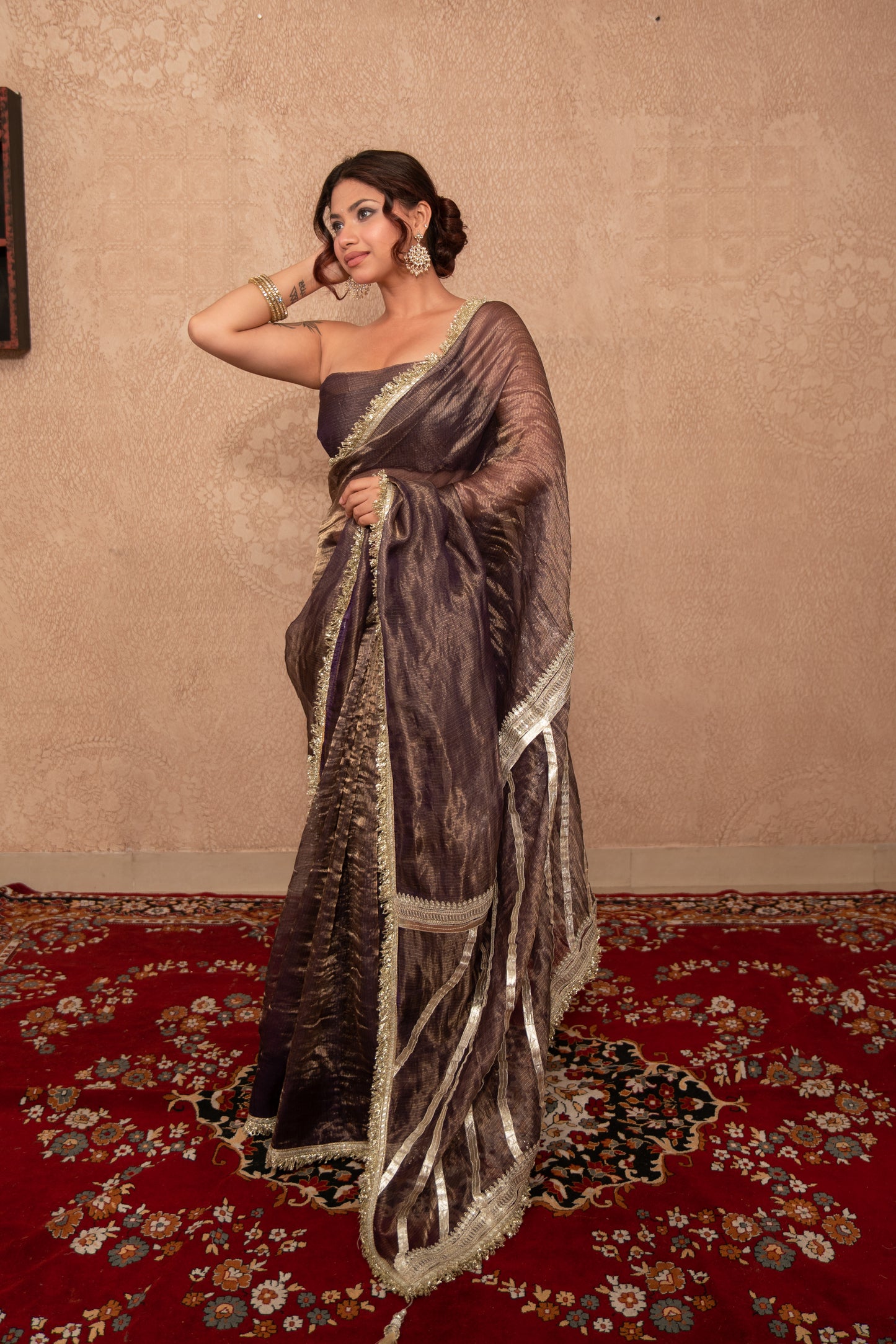 Tejori- Purple Gota work Saree