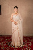 Tejvalli- Cream Gota Jaal Saree