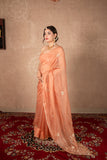 Twarita- Rose Gold Gota Jaal Saree