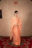 Twarita- Rose Gold Gota Jaal Saree