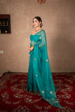 Varnini - Blue Gota Jaal Saree