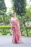 Willow Dream- Pink Dabu Kota Doria Saree